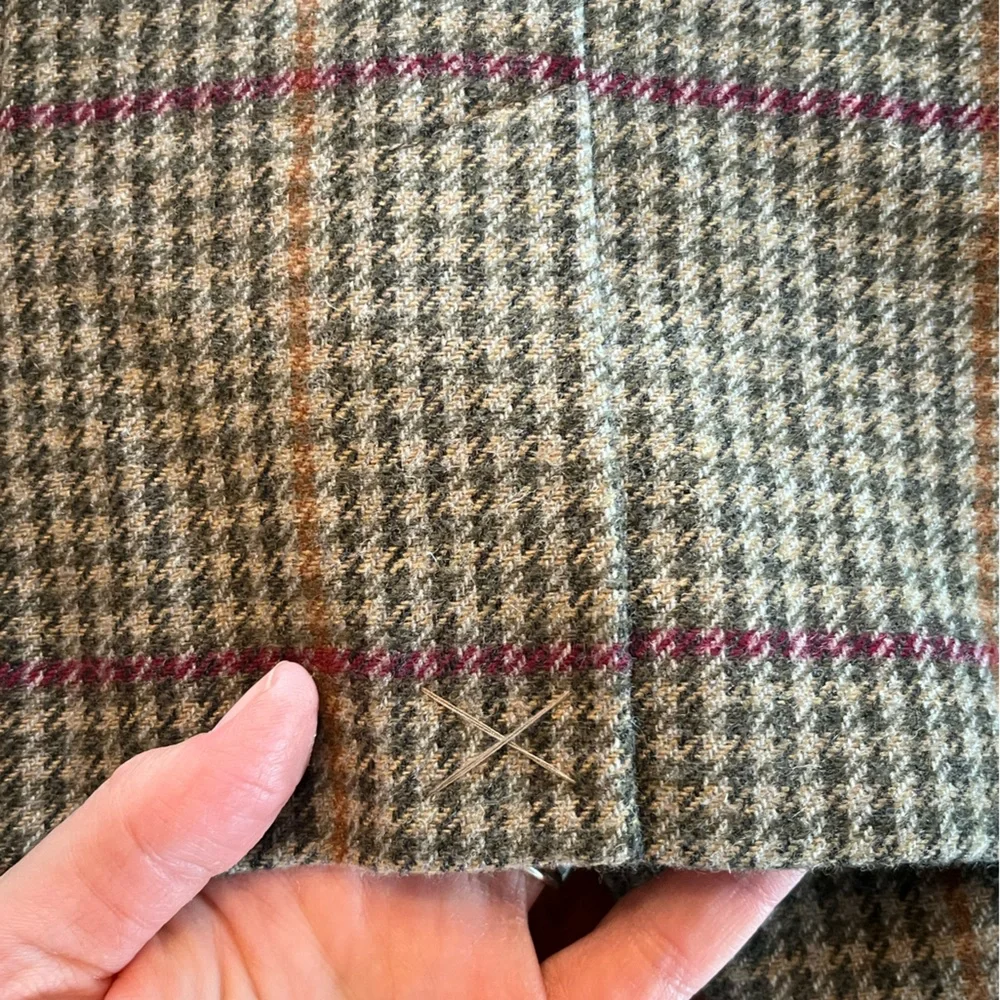 Janie and Jack Plaid Blazer - Green and Pink - Picture 8 of 12